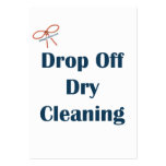 Drop Off Dry Cleaning Reminders Business Cards