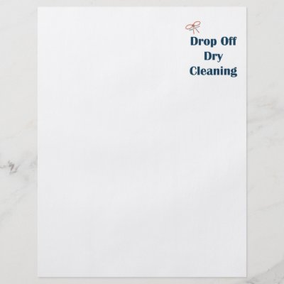 dry cleaner flyer