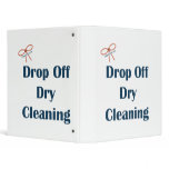 Drop Off Dry Cleaning Reminders Vinyl Binder