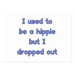 Drop Out Hippie Business Card Templates