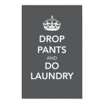 Drop Pants and Do Laundry Print - Charcoal posters