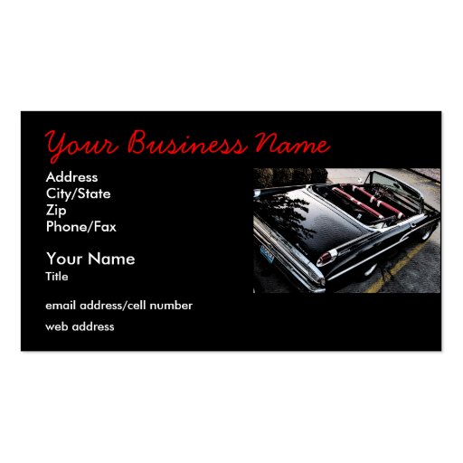 Drop Top Merc Business Card (front side)