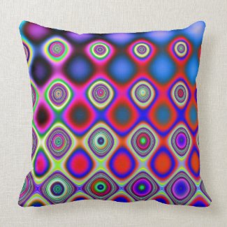 Droplets - Fractal Art Pillow throwpillow