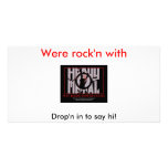 Drop'n in to say hi!, Were rock'... Photo Card Template