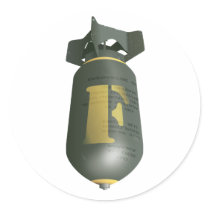 Dropping the F Bomb Round Stickers