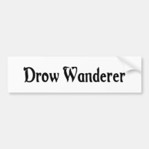 Drow Wanderer Bumper Sticker
