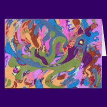 "Drowning" Abstract Art cards