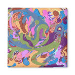 "Drowning" Abstract Art Fridge Magnet