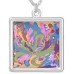 "Drowning" Abstract Art Custom Necklace