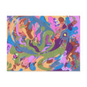 "Drowning" Abstract Art postcards