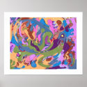 "Drowning" Abstract Art posters