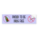 Drug Free Bumper Sticker bumper stickers by mannybell Drug Free Bumper Sticker bumper stickers