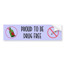 Drug Free Bumper Sticker bumper stickers