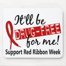Drug-Free For Me Red Ribbon Week Mousepad