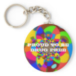 Drug Free Keychain