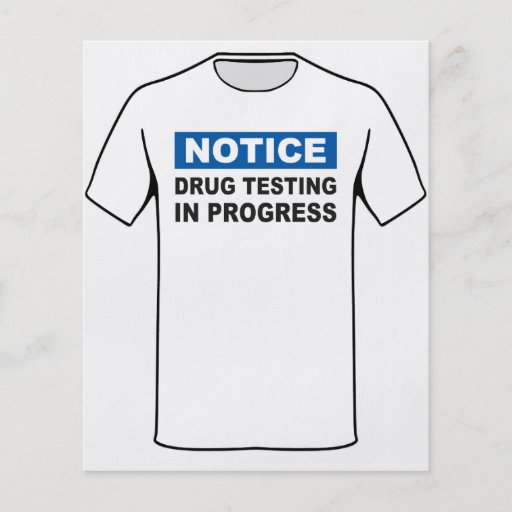 Drug Testing in Progress 4.5" X 5.6" Flyer Zazzle