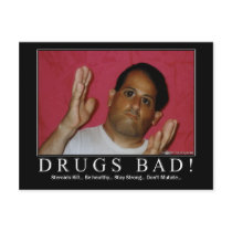 Drugs Bad! postcards