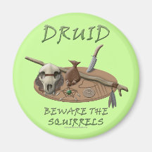 Druid: Beware the Squirrels Refrigerator Magnet