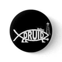 Druid Fish Pinback Buttons