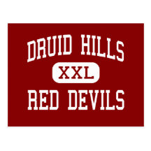 Druid Hills - Red Devils - High - Atlanta Georgia Post Card