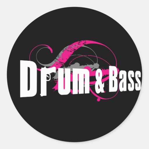 Drum and Bass Mob Round Sticker