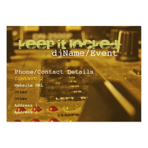 Drum & Bass Mix Business Card (front side)