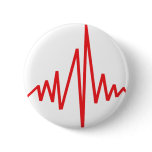 drum beat music pinback button
