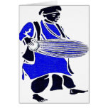 DRUM BLUE GREETING CARD