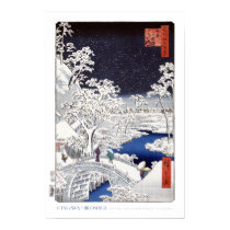 Drum Bridge at Meguro Poster posters