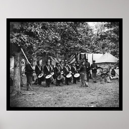 Drum Corps in Bealeton, VA 1863 Print
