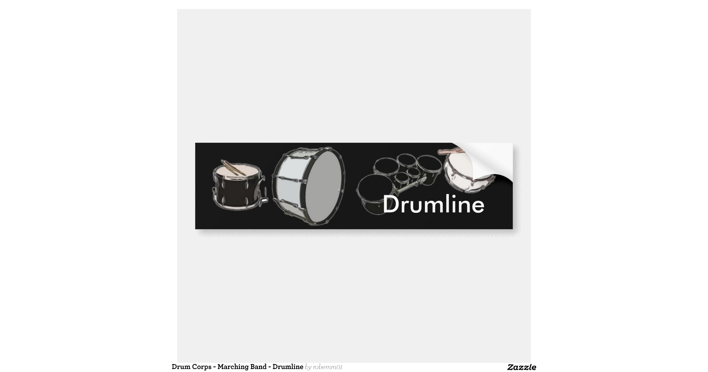 Drum Corps Marching Band Drumline Car Bumper Sticker Zazzle