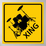 Drum Crossing Highway Sign Print