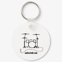 Drum Kit and Cable keychains by audiocloth Drum Kit and Cable keychains