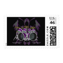 Drum Kit & Tribal Artwork: Custom Postage Stamps by spiritswitchboard Drum Kit & Tribal Artwork: Custom Postage Stamps