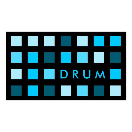 DRUM (mod squares) Business Card Template (front side)
