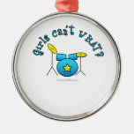 Drum Set - Blue Christmas Ornament