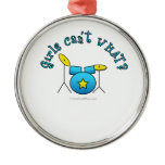 Drum Set - Blue Christmas Ornament