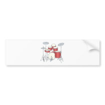 drum set bumper stickers