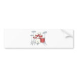 drum set bumper sticker