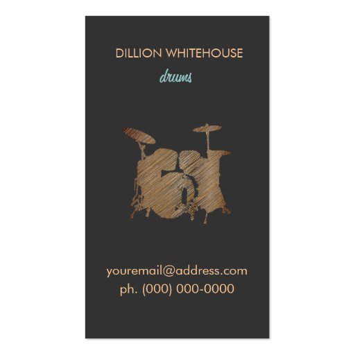 Drum Set  Business Card