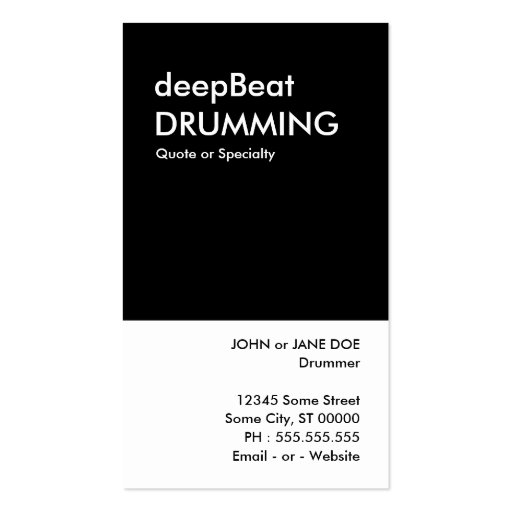 drum set business card (back side)