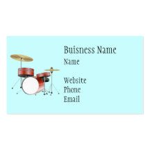 Drum Set Business Cards