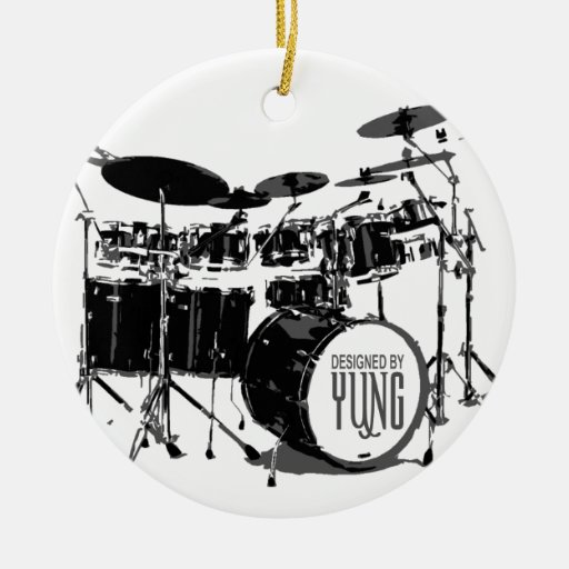 drum set double sided ceramic round christmas ornament drum set double sided ceramic round christmas ornament