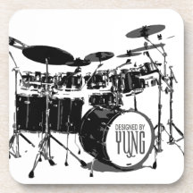 Drum Set Drink Coaster