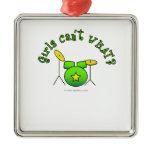 Drum Set - Green Christmas Tree Ornament