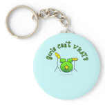 Drum Set - Green Keychain