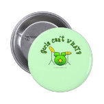 Drum Set - Green Pinback Button