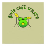 Drum Set - Green Poster