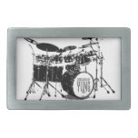 Drum Set Rectangular Belt Buckles