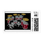 Drum Set (red) - Double Kick - Stamp book (med)